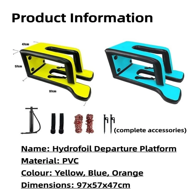 Het draagvleugelboot-startplatform paddleboard opblaast en begint met kracht Sport en entertainment watersport