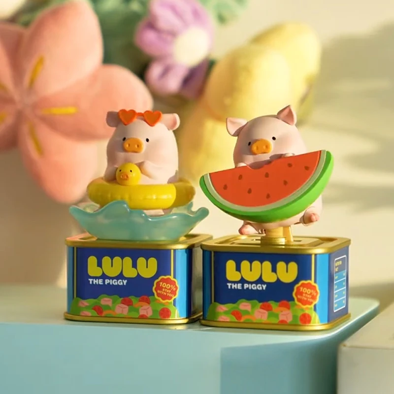 Lulu The Piggy Holiday Series Solar Motion Blind Box Lulu Pig Rocking Mystery Boxes Surprise Cute Animal Dolls Model Collection