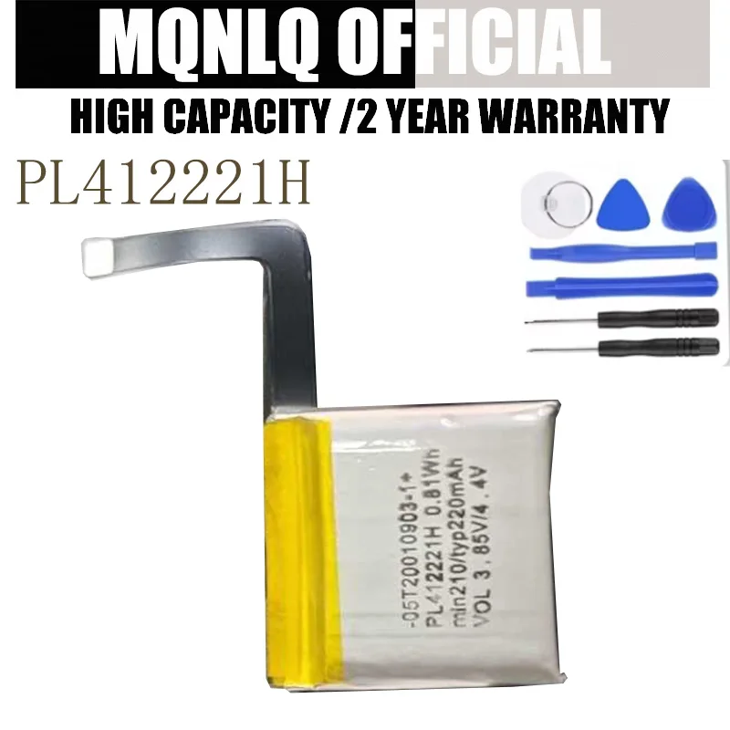 PL412221H Battery For Huami Amazafit GTS A1913 A1914 Smart Watch Battery 412221 220mAh + Tools