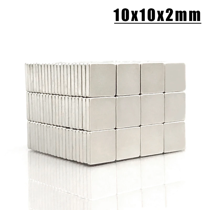 10*10*2mm Magnet 20-1000pcs N35 NdFeB Permanent Magnetic Imanes Neodymium Magnet Fridge Magnets 10x10x2mm Magnet Accessory