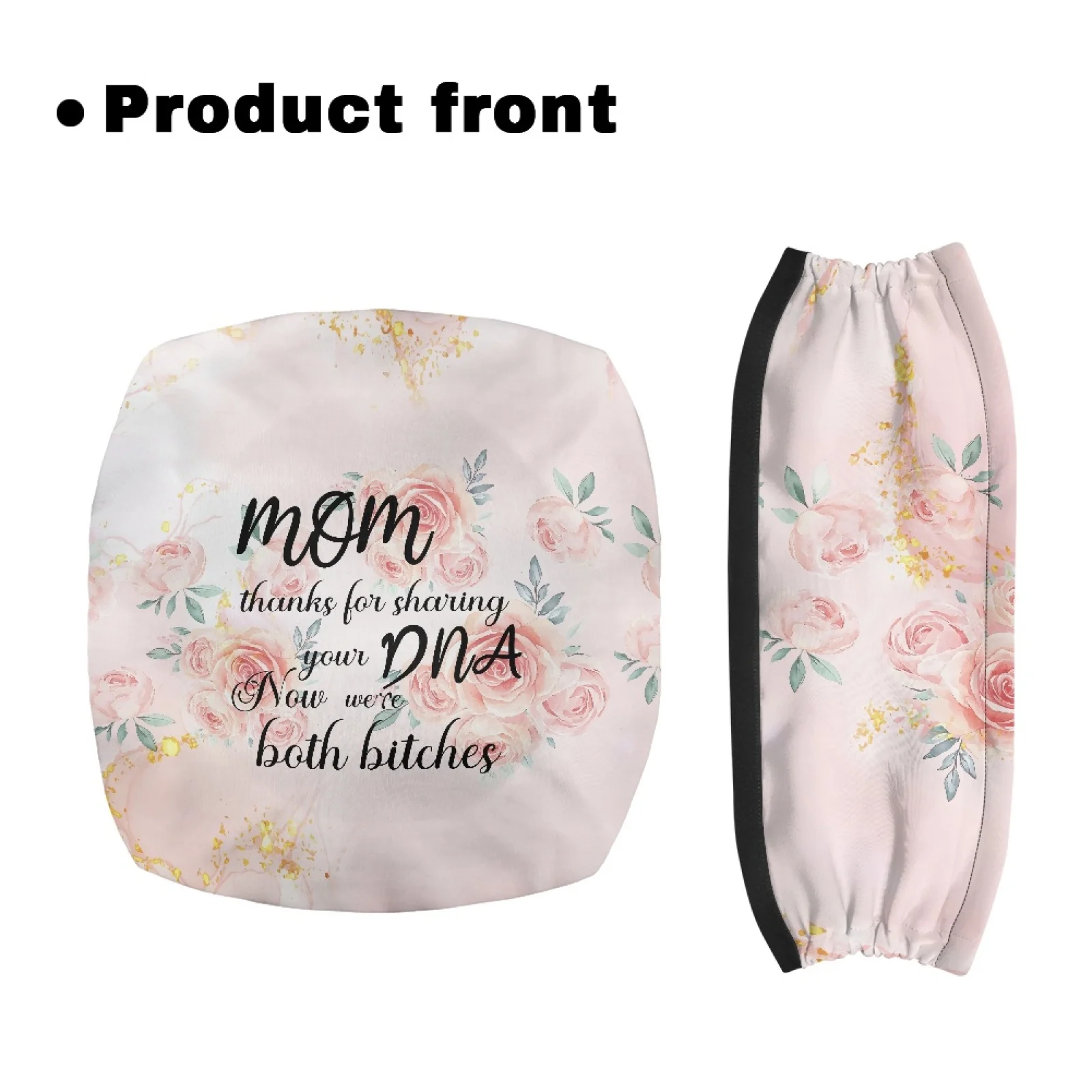 Coloranimal Mom 2 Pcs Walker Seat Cushion Cover Polyester Fabric Rollator Seat Back Rest Covers for Seniors