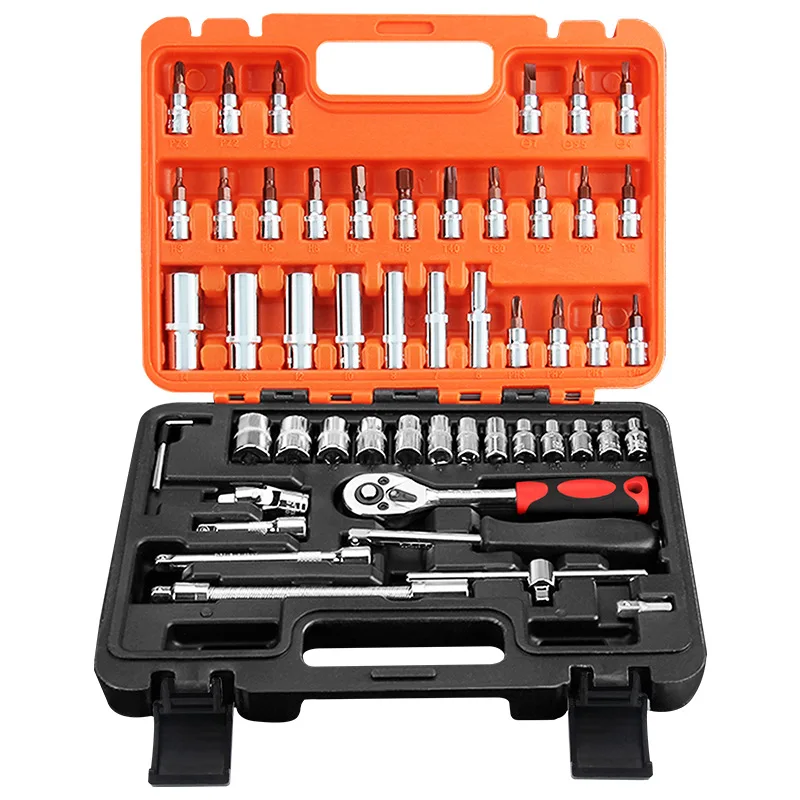 

Suitable for 53 small sets of comprehensive machine repair sets, auto repair tools, auto repair sleeves, ratchet wrenches