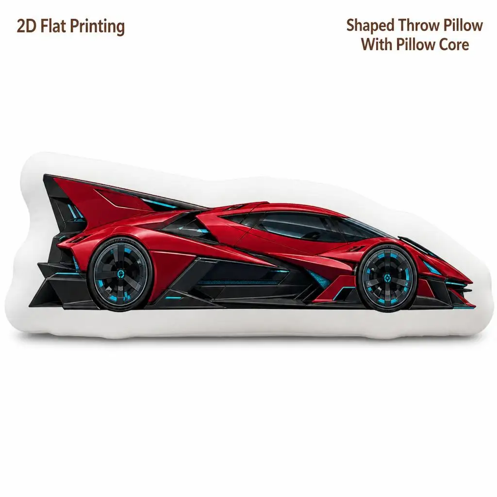 Racing Supercar Motorsports Gift Plush Pillow Cushion Irregular Stuffed Throw Pillow Home Decor Gift Sofa Bed Home