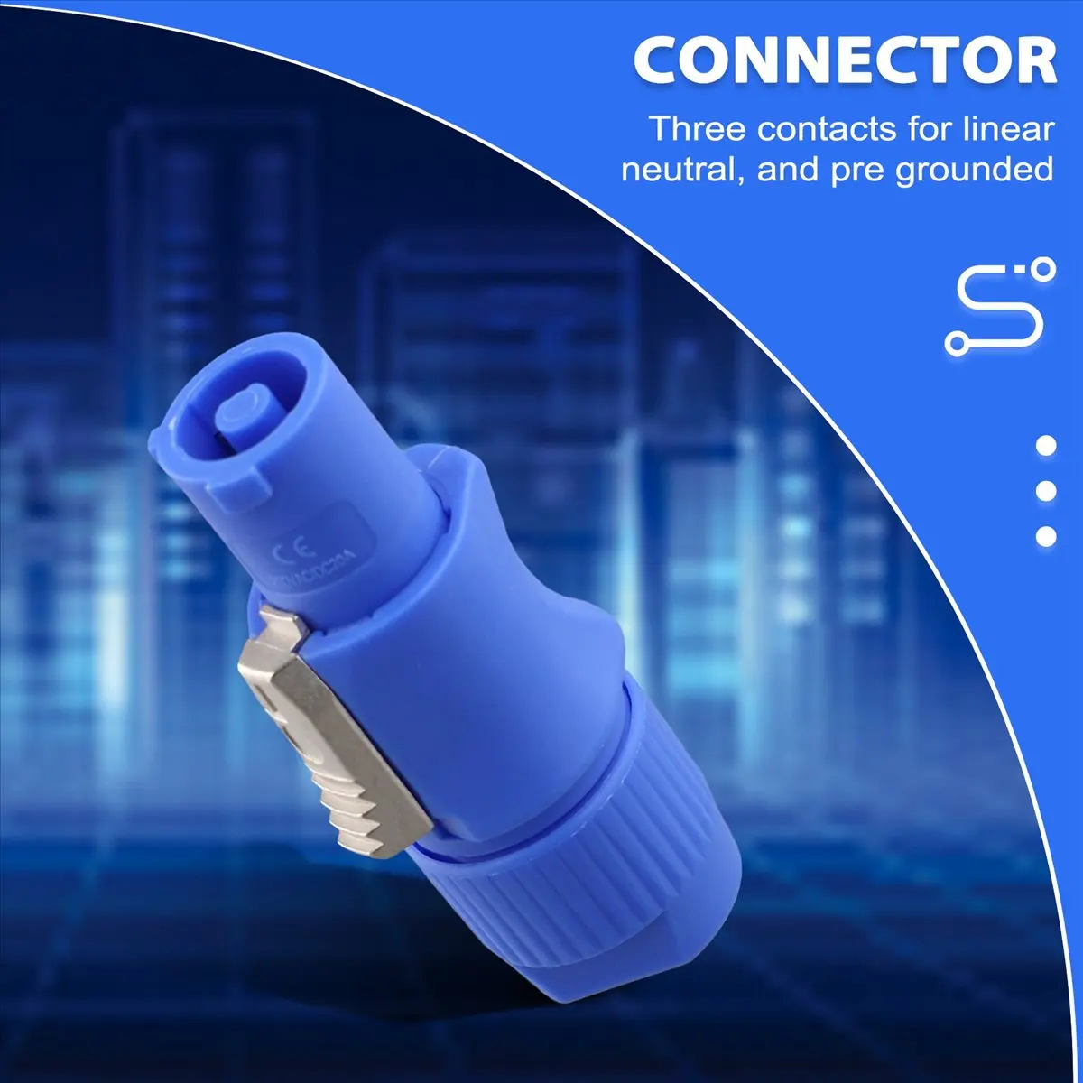 ABAN 10Pcs 3 PIN Male Powercon Connector Signal Input Jack for Beam Light Stage Light Power Input