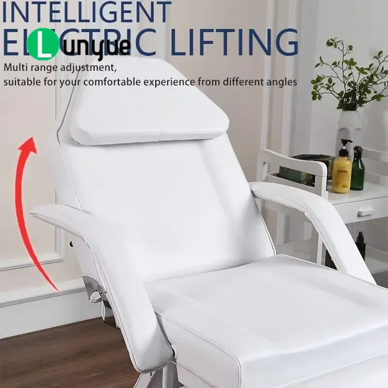 Modern White Adjustable Beauty Chair Facial Bed for Eyelash Studios Spas and Beauty Centers Comfortable Professional
