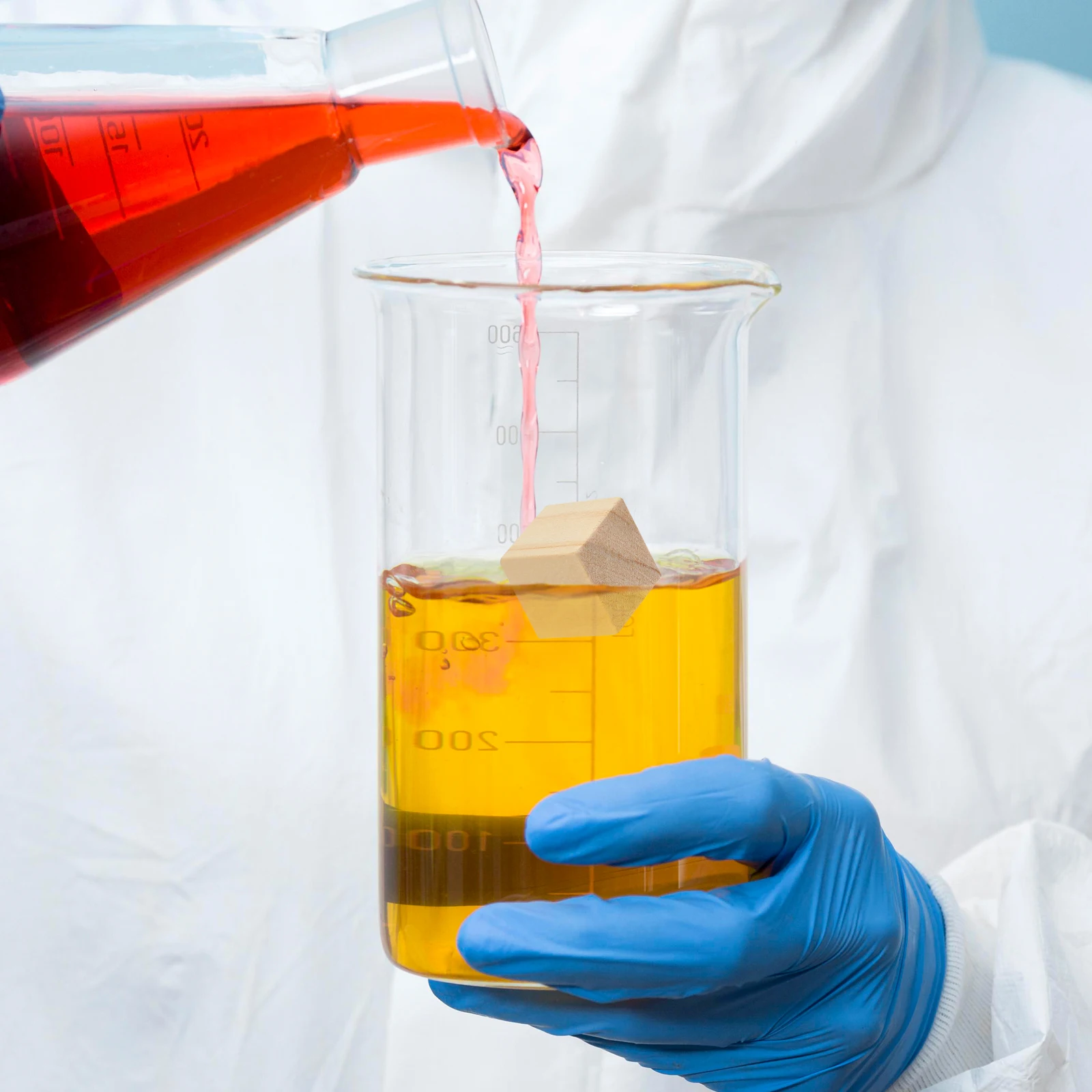 مجموعة كتل الكثافة 4 قطع المهنية شقة السلس مصقول الكثافة مكعب جمع عرض هدية أداة التدريس #1