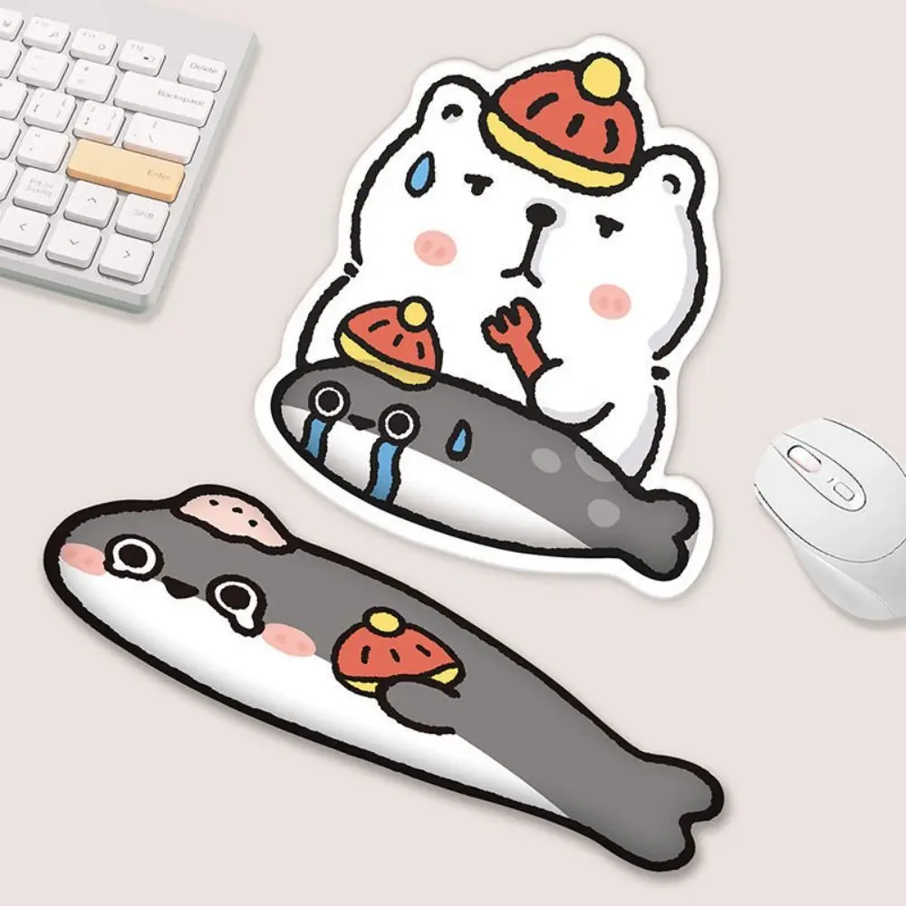 

Creative Cartoon Mouse Pad Capybara Printed Soft Mouse Wrist Support Pad with Wrist Guard Non-slip Keyboard Pad