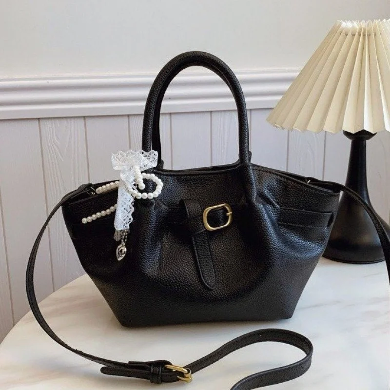 حقيبة ماسنجر نسائية فاخرة مصنوعة من الجلد المنقوش باللافندر معززة بنمط باريس كاجوال عتيق ​