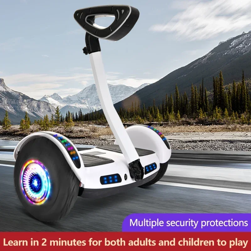 self balancing hoverboard 8/10 inch 36/54V Kids Adult Smart Handle Leg Bar Electric Scooter 2 Wheel Stand Up Self Balancing Hove