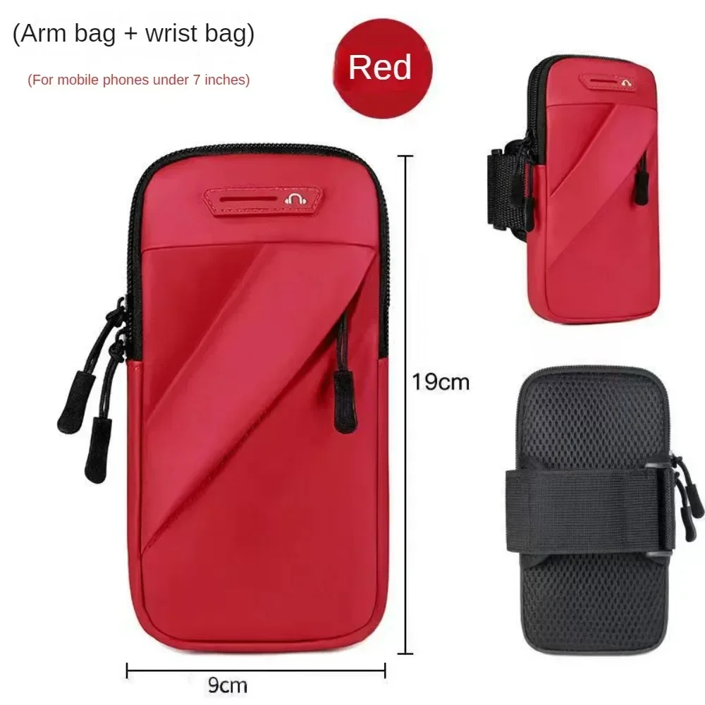 Outdoor Running Mobile Phone Arm Bag with Headphone Cable Hole Waterproof Breathable Sports Running Bag Gym Mobile Phone Holder