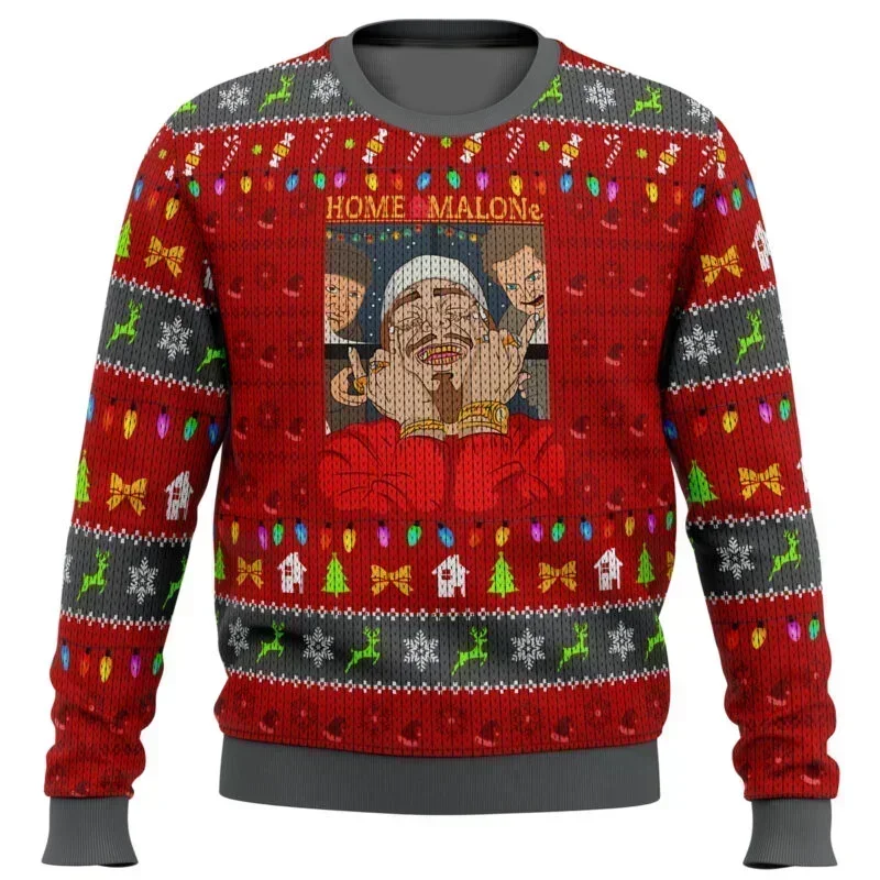 Autumn and Winter Merry Christmas Home Alone Ugly Christmas  Cartoon Anime 3D Funny Printed Ugly Christmas Sweaters Jumpers Tops