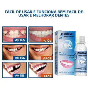 Solid Zahnkleber für Zahnersatz, vorübergehende Reparatur von falschen Zähnen, modellbarem Klebstoff, Mach es selbst, Schauspieler, Make -up, Zahnersatzfixiervorräte 10 Hauptverkaufs -Dentalprothese -Fixer - №9