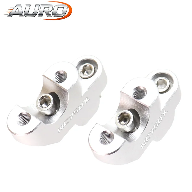 CNC Aluminum Motorcycle Handlebar Risers Lifting Heightening Clamp Mount 1 Pair For Honda NC750X DCT Modification Accessories view 5