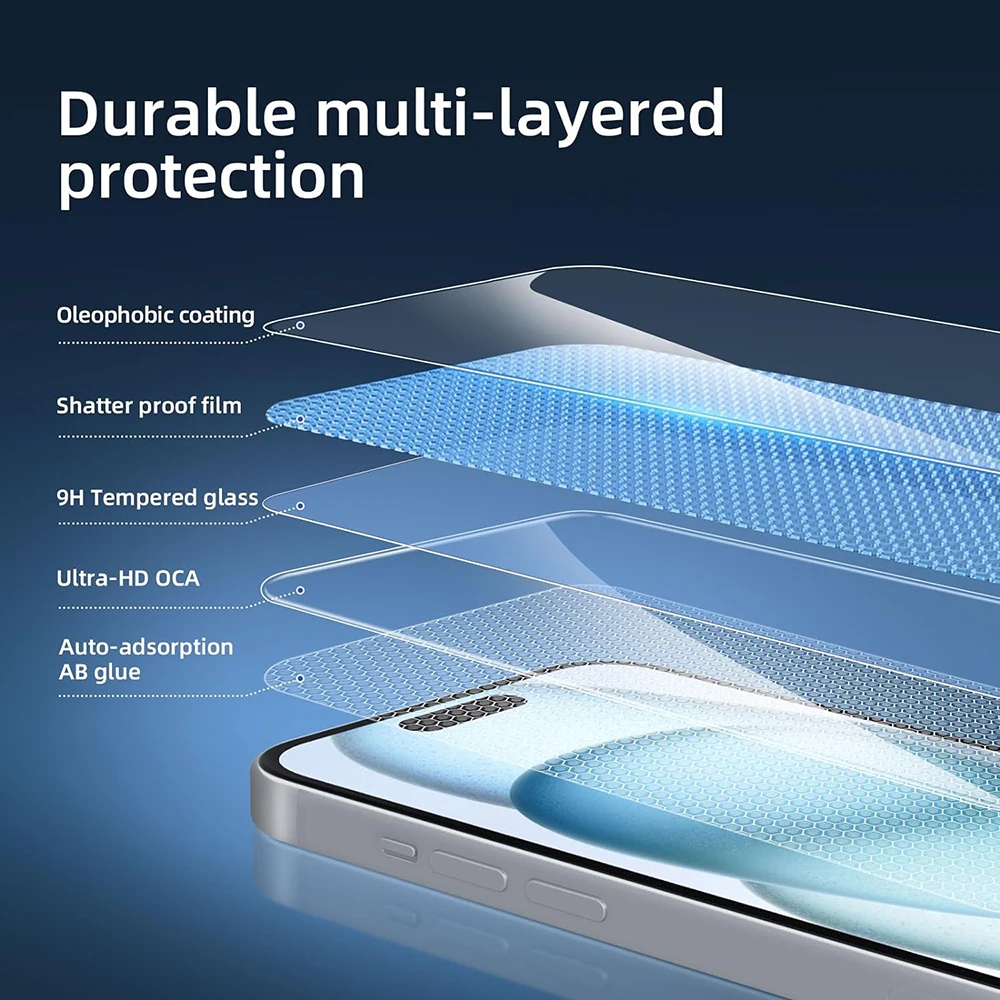 4-1Pcs Full Cover Tempered Glass For iPhone 11 12 13 14 15 Pro Max Screen Protector For iPhone X XR XS Max 7 8 6 Plus Glass Film
