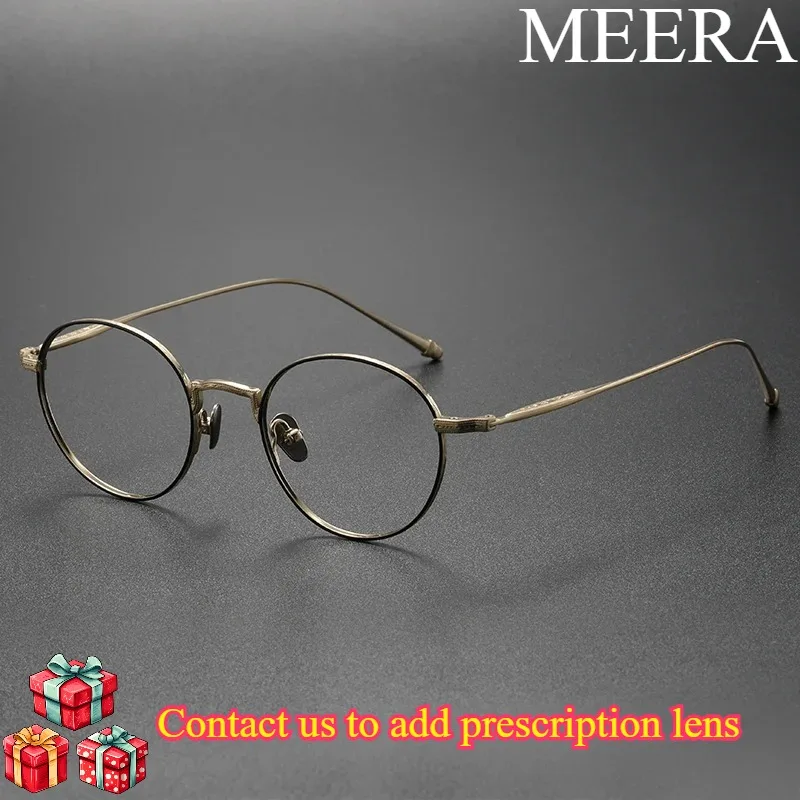Classic Retro Style Fashionable Pure Titanium Round Eyeglass Frame Suitable for Both Men and Women Optical Eyeglass Frame