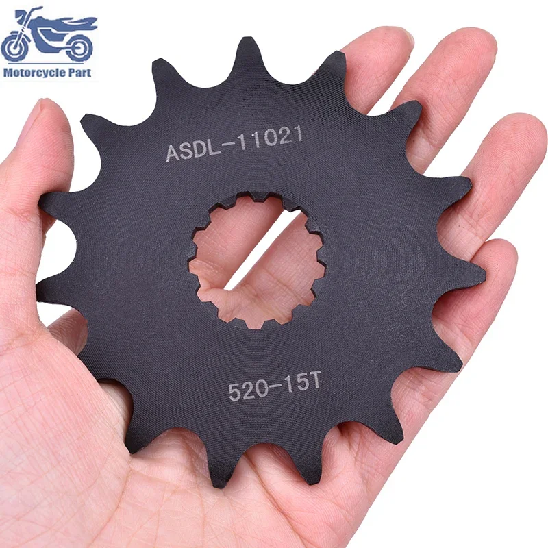 520 15T 43T Motorcycle Front or Rear Sprockets Steel Gear Pinion for YAMAHA YZF-R3 YZF-R25 2015-2018 MT-03 MT03 MTN320 2016-2024