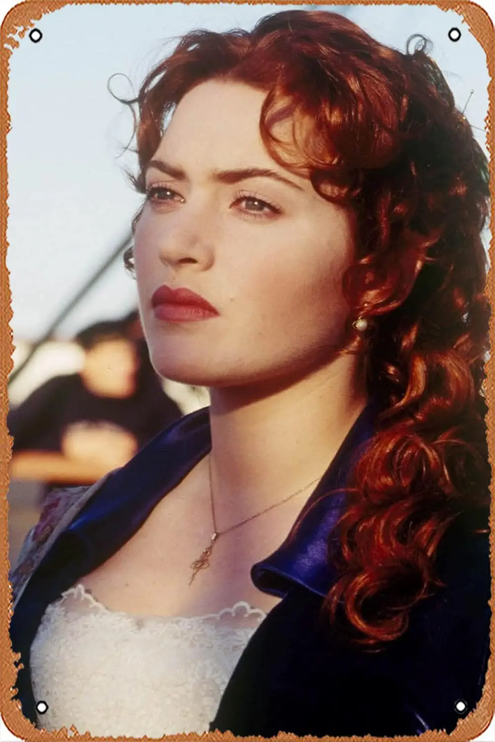 Retro Film Metal Sign Gorgeous Kate Winslet In Titanic,Movie stars,singers,Anime characters,Art cute Sign Wall Decor Poster sign