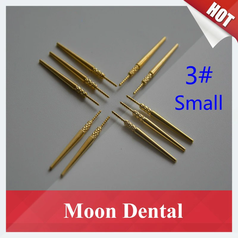 Sales 1000 pcs/lot 3# Small Size 2.2*28mm High Quality 100% Pure Brass Dowel Pins with Spike Dental Laboratory Tool Material