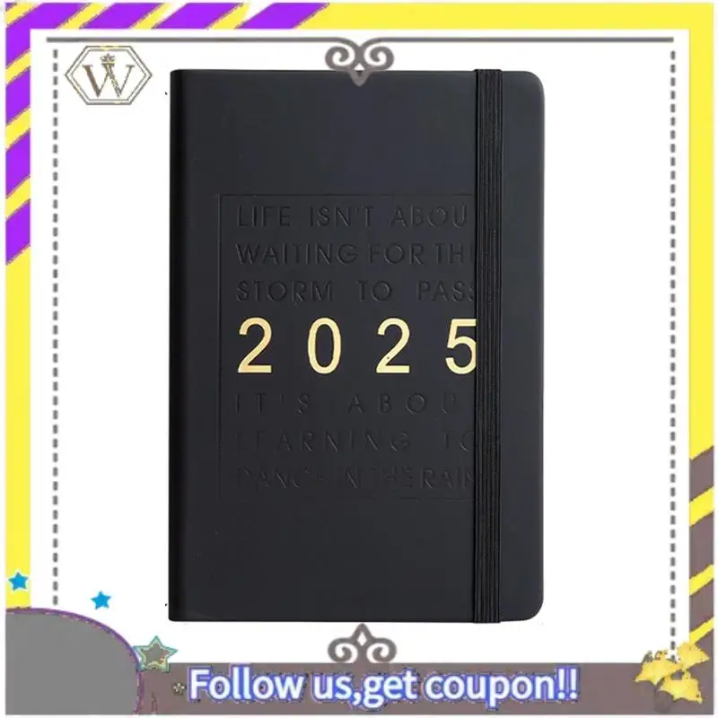 AU33-1월-12월 2025 플래너 언어 노트 A5 학교 일정 플래너 주간 월간 일기장