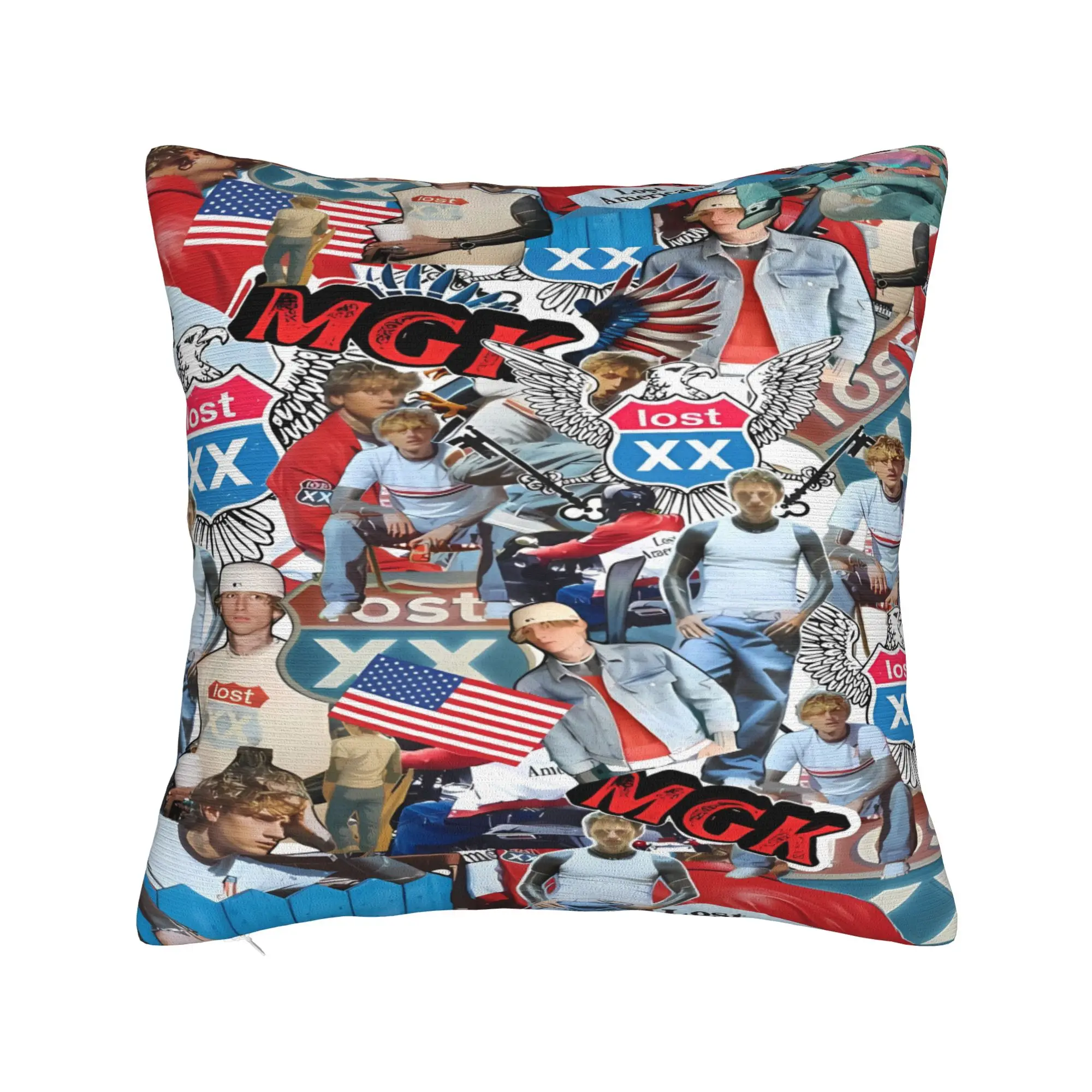 Pillow Case MGK Lost Americana Tour  Soft 2025-2026 Pillow Cover For Wedding Party Home Decor Vintage Pillowcases