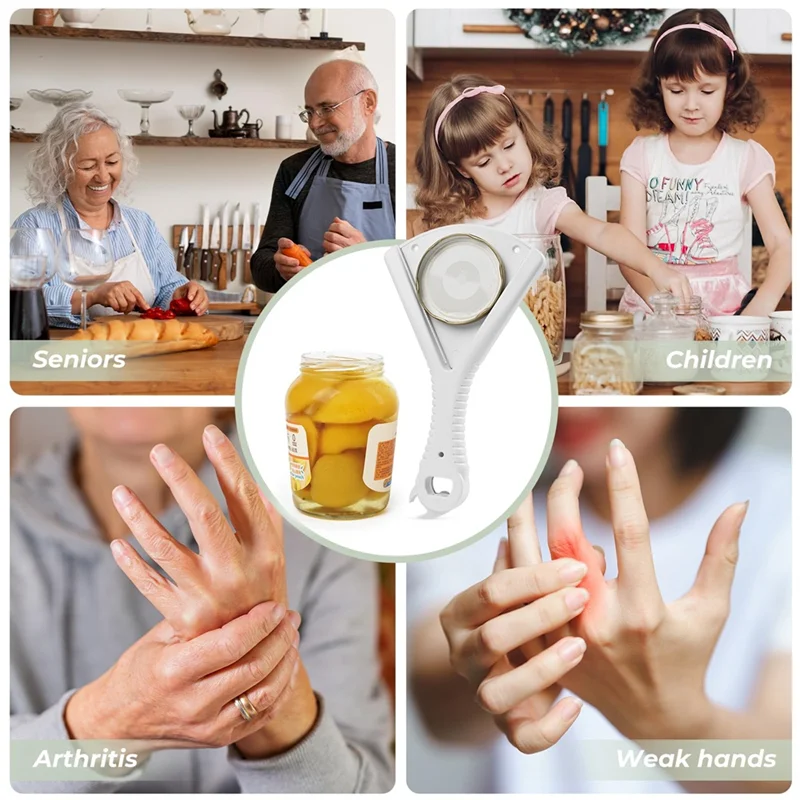 VOFUN-Jaropener للأيدي الضعيفة 	   احصل على الأغطية بسهولة للأيدي الضعيفة وكبار السن الذين يعانون من التهاب المفاصل لأدوات المطبخ