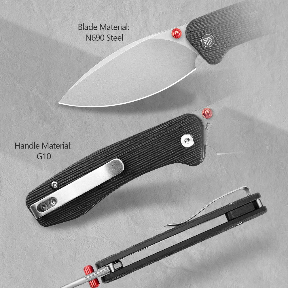 TRIVISA Pocket Folding Koala-BG Knife High Quality N690 Blade G10 Handle with Clip Camping Outdoor Fishing Hiking Tools for Gift - view 3