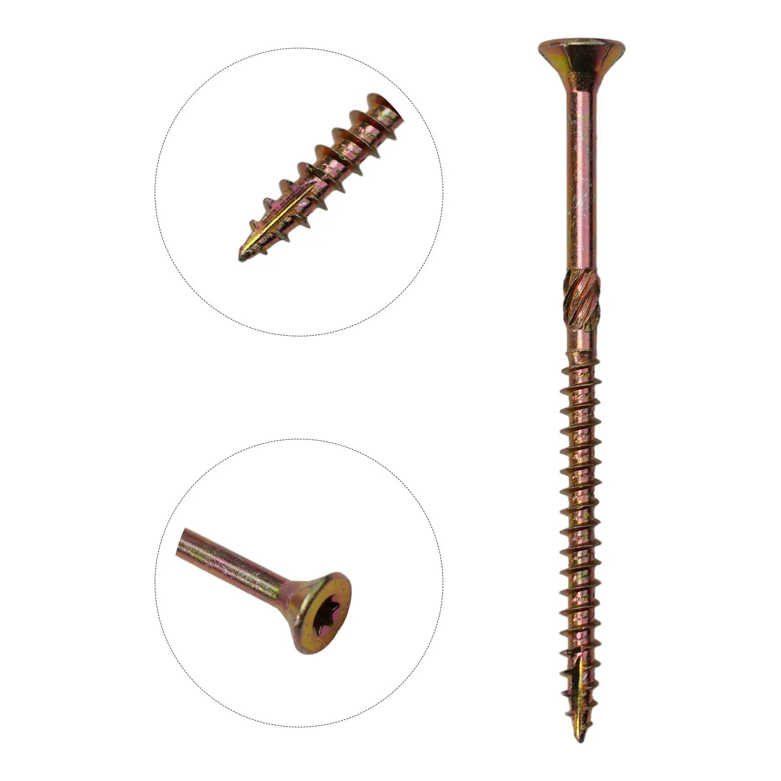 Woodworking Screw Premium Rust Resistant Wood Screws for Outdoor Use 100pcs T25 Torx Self Tapping Screws Flat Head