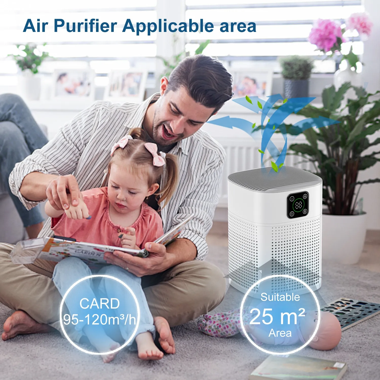 OUNEDA HY1800 Pro Air Purifier For Home Smart Control Panel Efficient purifying Air Cleaner