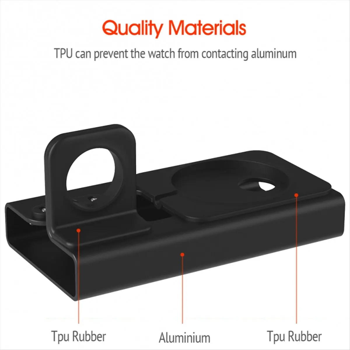 [T28C] Aluminum Alloy Mobile Phone Desktop Stand, Suitable for , Airpod Pro Three-in-One Aluminum Alloy Charging Stand B