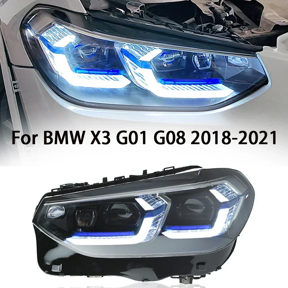 

Светодиодные фары в сборе для BMW X3 G01 G08 2018-2021 гг. Модифицированные светодиодные дневные ходовые огни Поворотники Лазерные фары Задние фонари