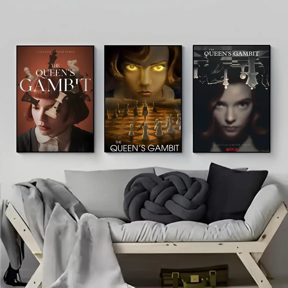 Award-Winning Chess Drama T-The Queens Gambit Poster Poster HD  Waterproof Wall Sticker Bar Living Room Decor Gift