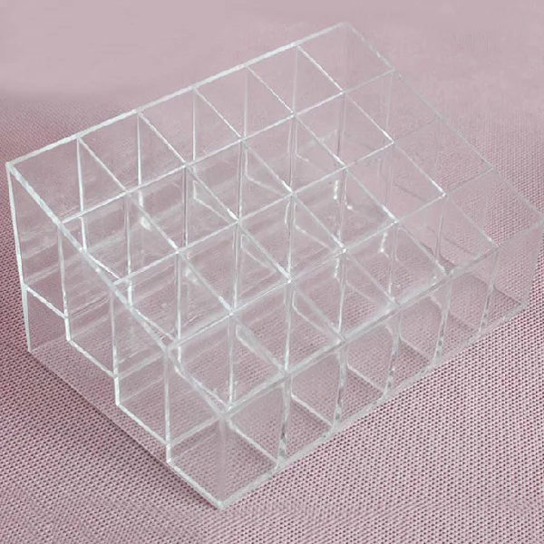 Clear Acrylic Trapezoid Makeup Organizer 145x95x73cm Lipstick Mascara Brush Storage Display Stand Lipstick Display Stand
