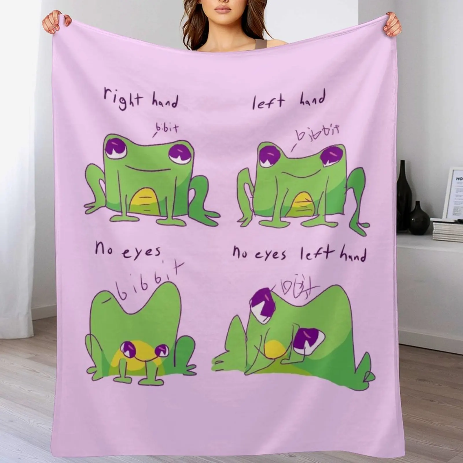 right hand left hand frogs Throw Blanket Designers Moving Cute Plaid Blankets