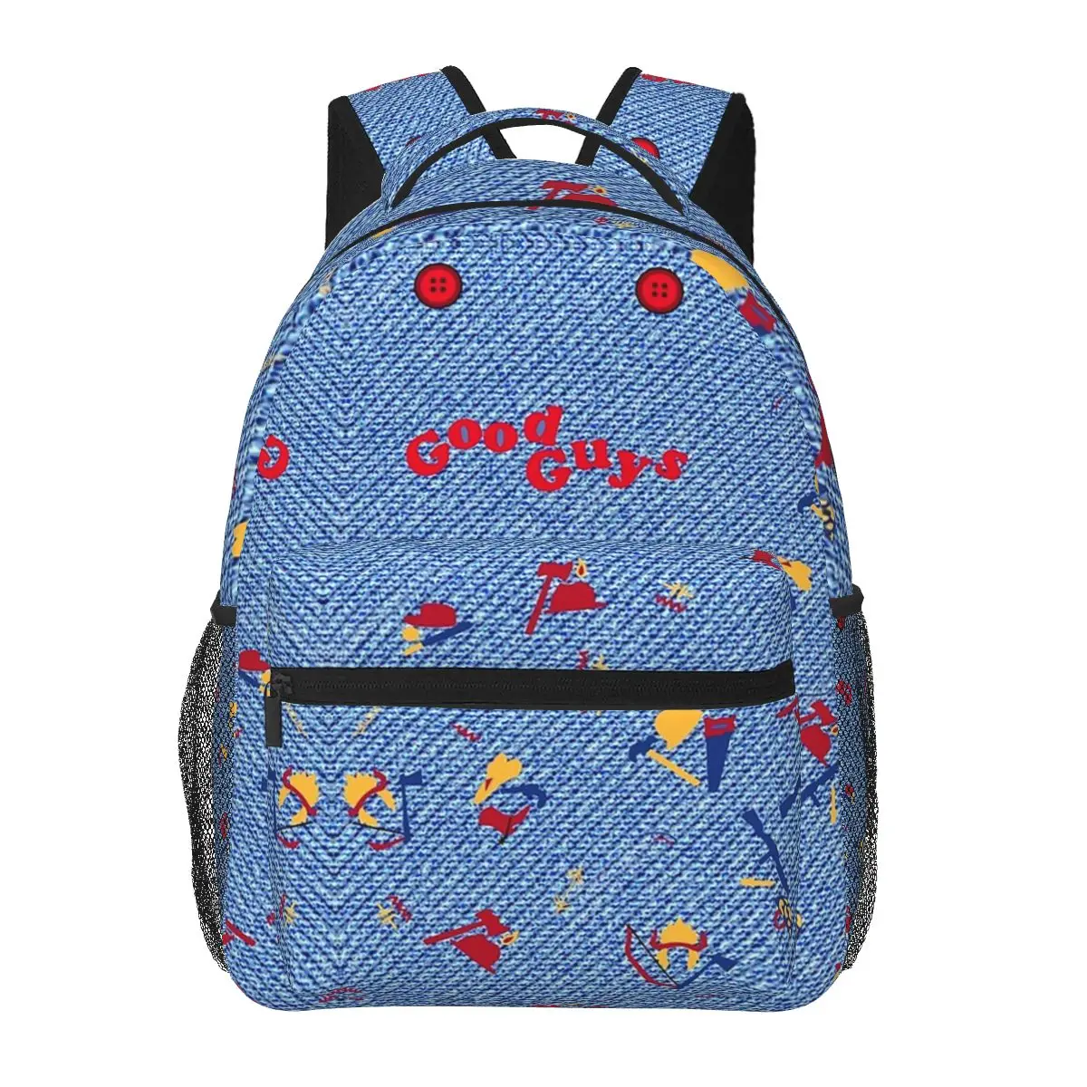 

Child's Play Good Guy Overalls Backpacks Boys Girls Bookbag Students School Bags Travel Rucksack Shoulder Bag Large Capacity