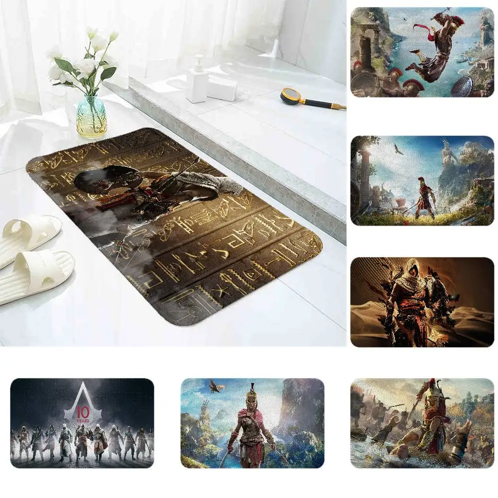 A-Assassin C-Creed Game Floor Mats Home Laundry Rug Carpet For Living Room Decor Lounge Area Anti-slip Foot Mat Entrance Doormat