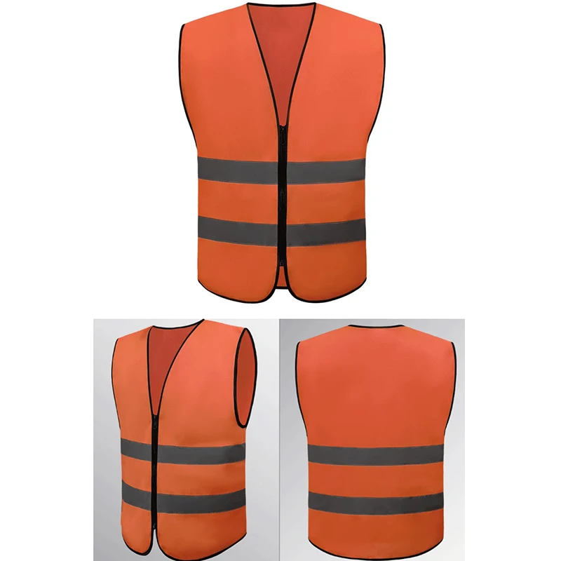 1pc Neon Security Safety Vest High Visibility Reflective Stripes Orange & Yellow Quality New Arrival 2021