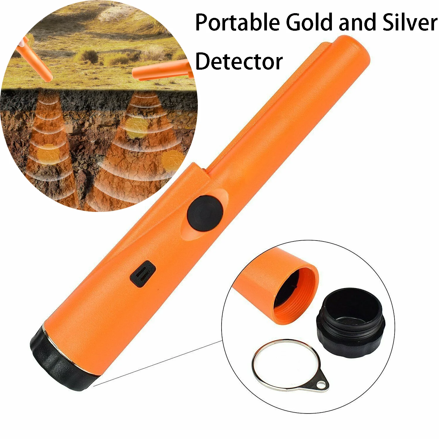 Metal Detector Pinpointer Professional Waterproof Handheld Search Treasure Pinpointing Finder Probe No 9V Batteries Included
