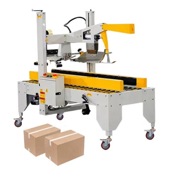 Automatic Flap Folding Carton   Machine Bottom and Top Belt Sealing Machine