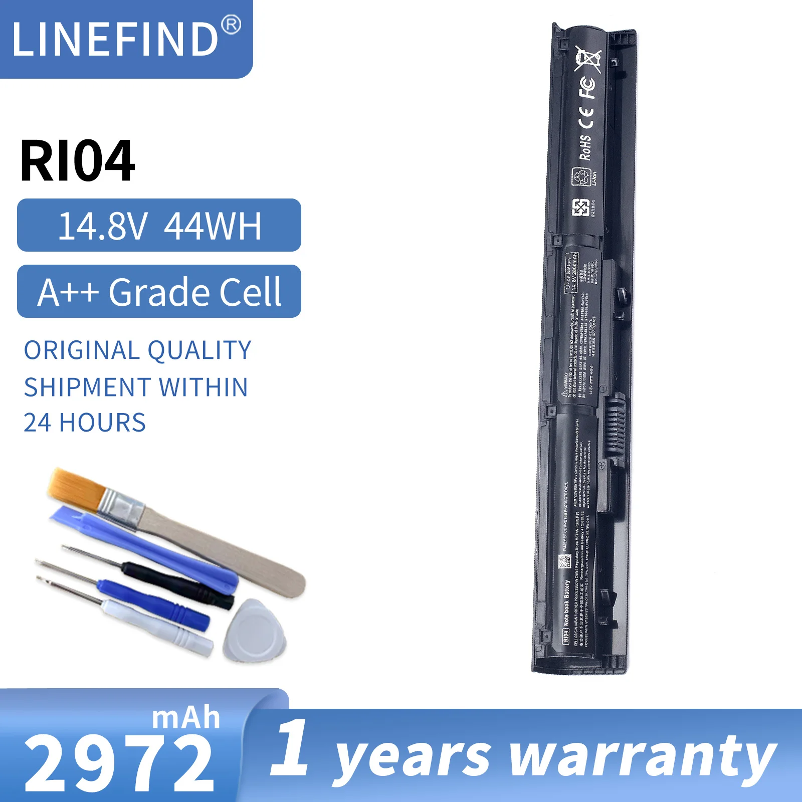 RI04 R104 Laptop Battery For HP ProBook 450 455 470 G3 G4 805294-001 805047-851 HSTNN-Q94C P3G15AA HSTNN-DB7B HSTNN-Q95 HSTNN-PB