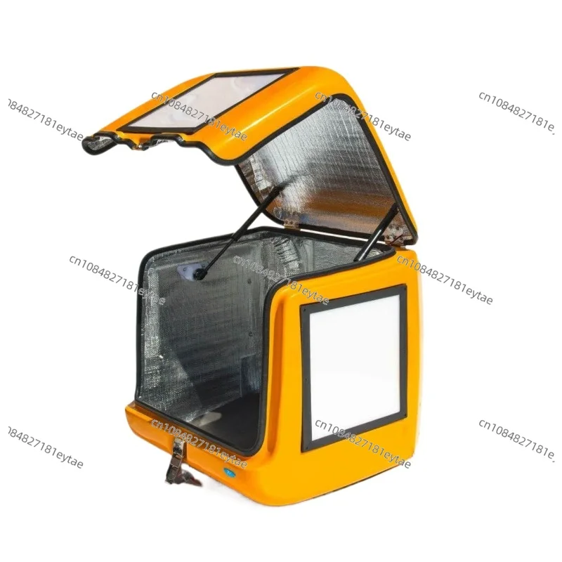 Bicycle Motorcycle Fiberglass Rear Food Delivery Box, Durable Cargo Carrier for Takeout