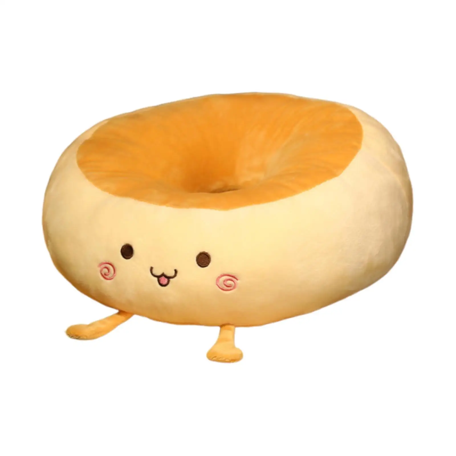 Cute Crystal Velvet Chair Cushion Ergonomic Stuffed Seat Pad Breathable with Zipper for Bedroom Armchair or Desk