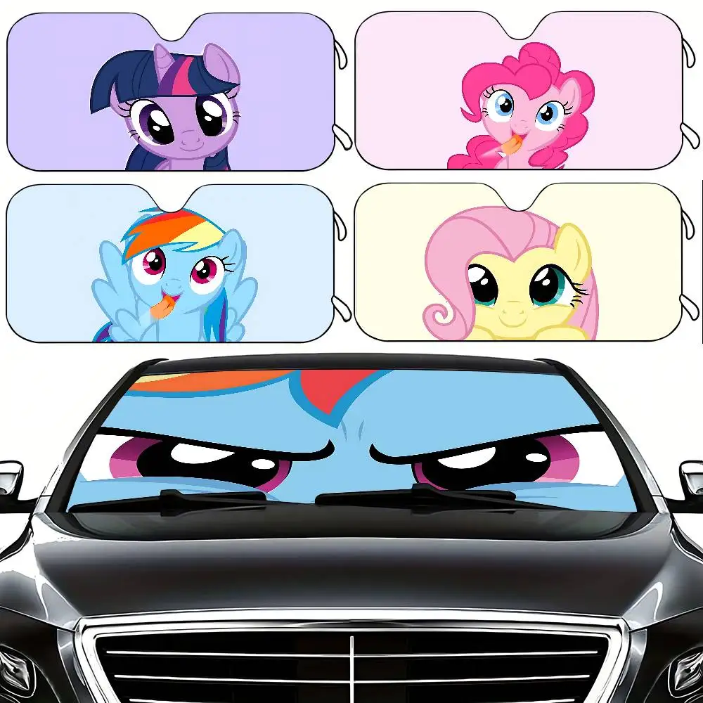 Cute Anime-M-my-little-ponyS Kawaii Stylish And Trendy Windshield Sunshade, Car Windshield Cover Car Sunshade Curtain Protection