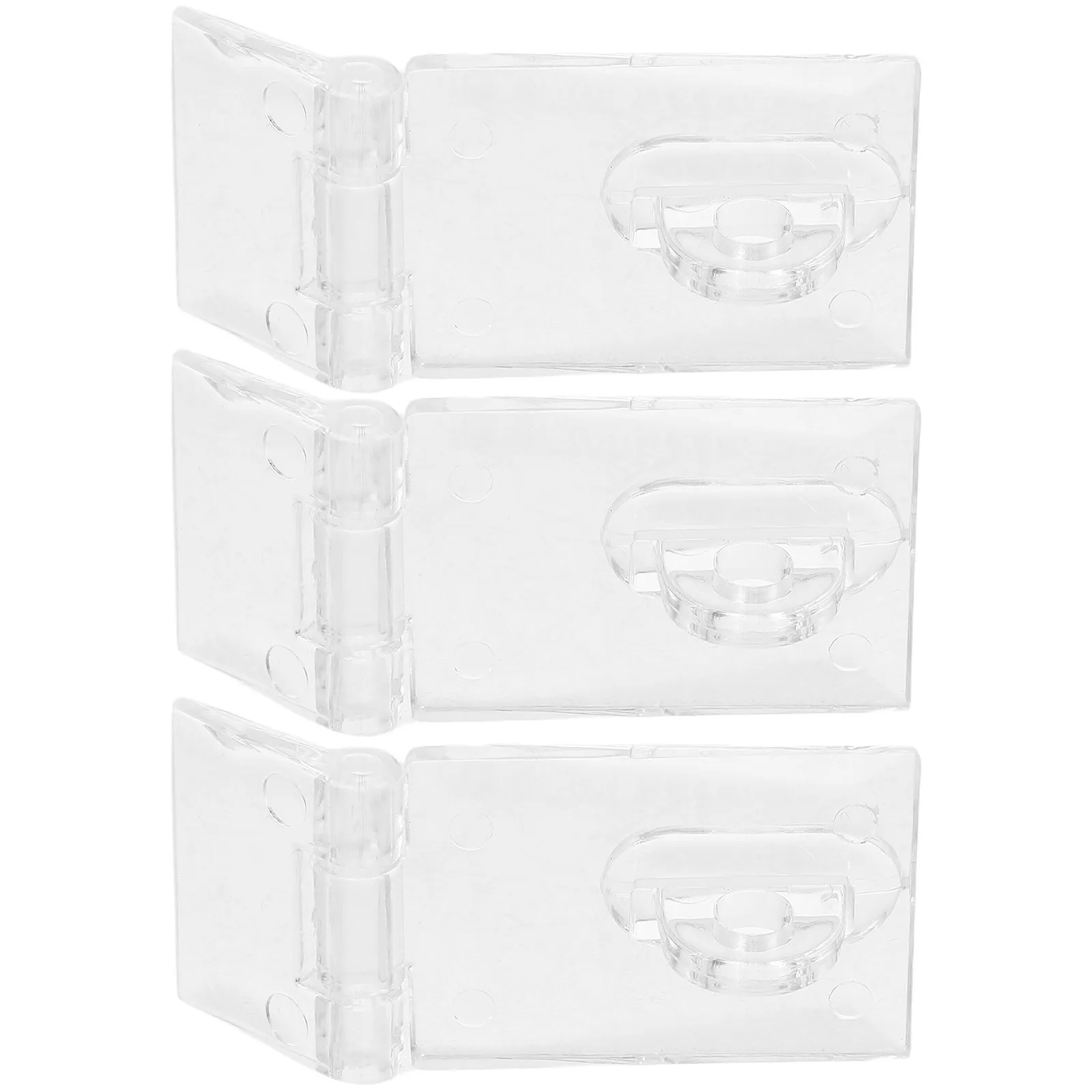 3Pcs Transparent Latch Buckle Classic Clear Acrylic Hasp for Doors Windows Jewelry Box Cabinet Lock Hardware Acrylic Hinge