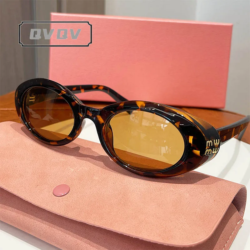Luxury Brand Design Oval Sunglasses For Women Men Big Windproof Widen Sun Glasses Men Trendy Square Leopard Shades UV400 Eyewear