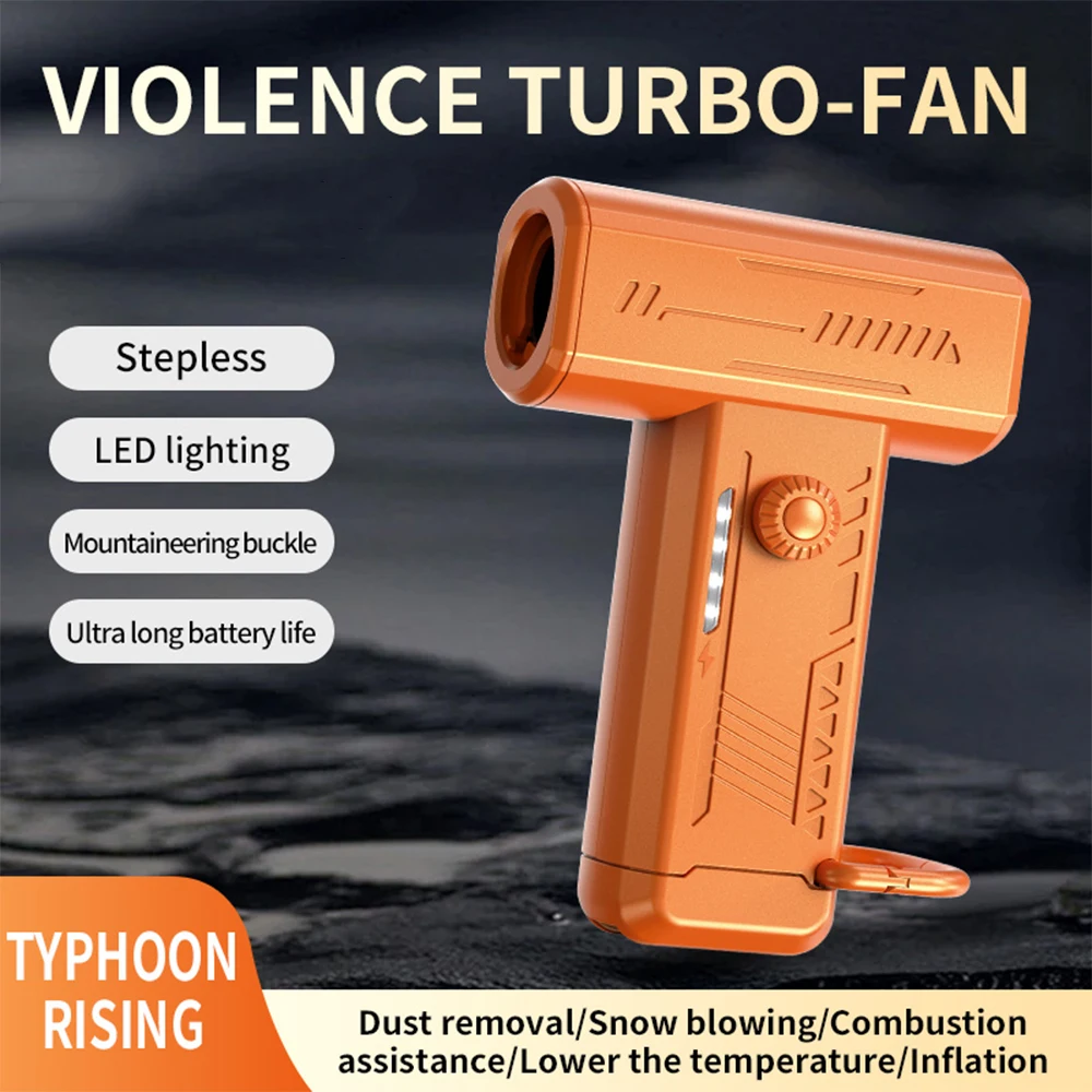 

Mini Air Blower With Extra Nozzle 100000RPM Turbo Jet Fan Wind Speed 52m/s Electric Blower Multifunctional Blowing Dust Dryer