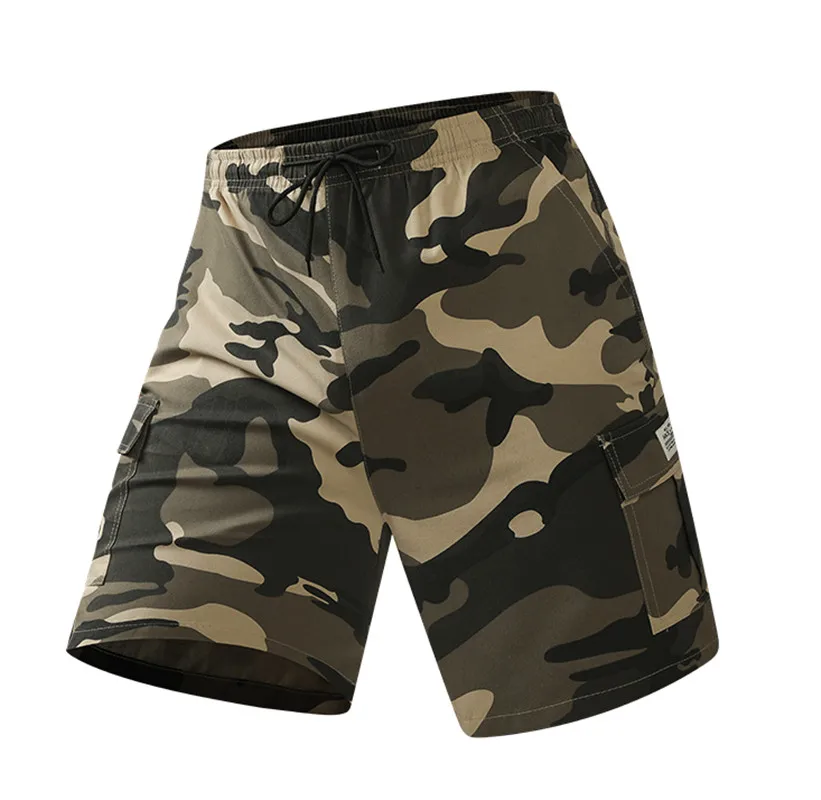 新しい Summe ファッション多用途迷彩マルチポケットショーツメンズレジャールーズフィットネスランニングスピード乾燥通気性ビーチショーツ