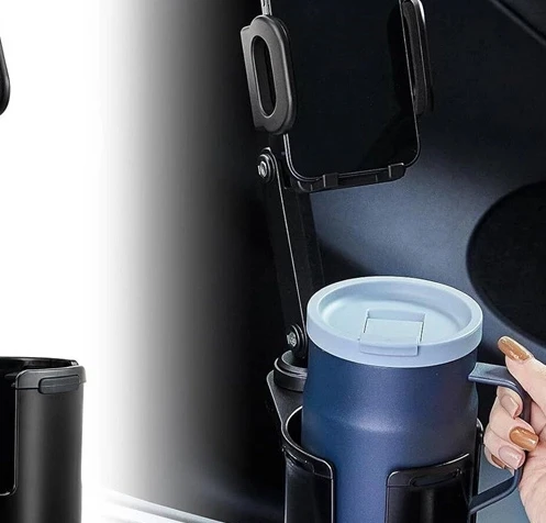 Car Cup Holder Expander with Cell Phone Mount 360 Rotation Cup Holder Expander Smartphone Mount Auto Interior Accessories
