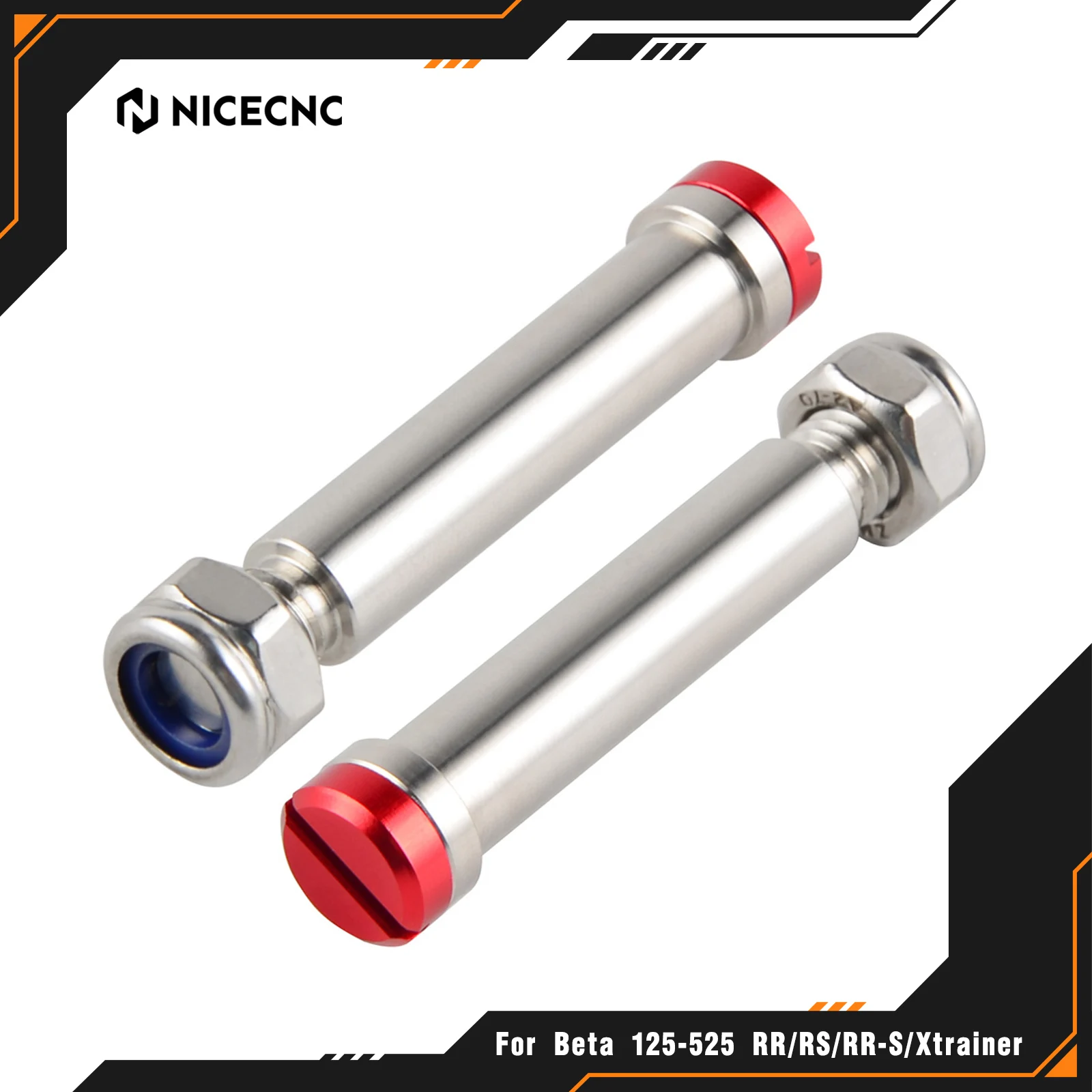 

For Beta RR 300 Xtrainer 300 250 RR 125 RR 250 RR 350 RR 390 RR 430 RR 450 498 2010-2024 2PCS Motorcycle Foot Peg Footrests Pins