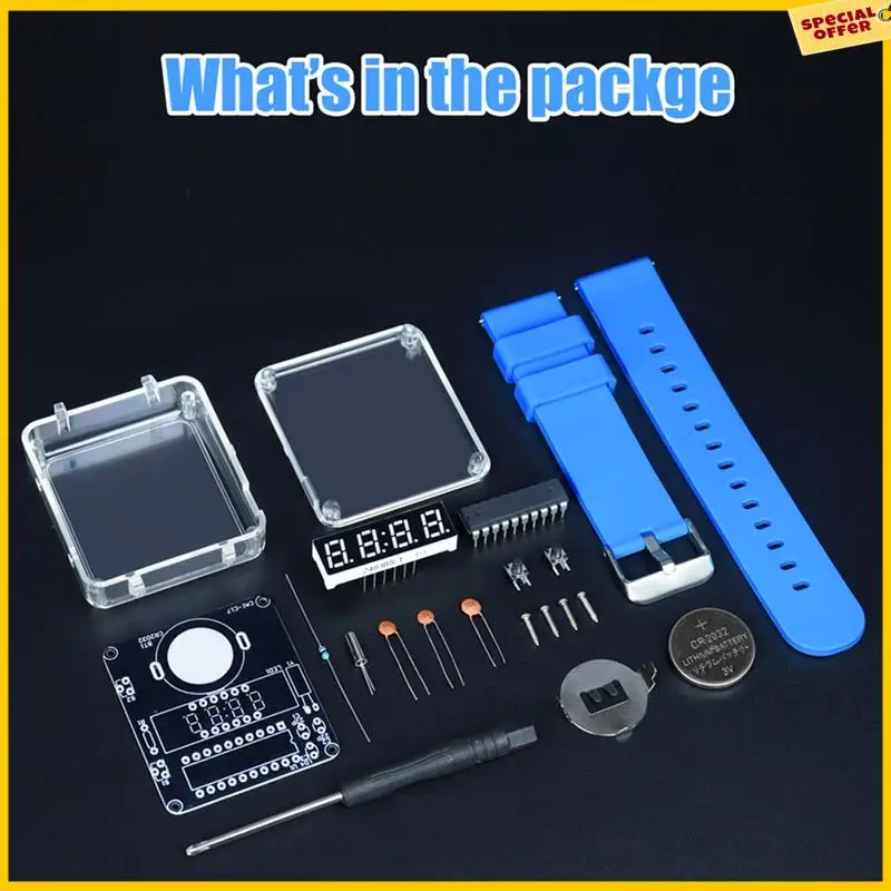 A25P Soldering Practice DIY Clock Kit With For Electronic Beginner Students Micro Controller 4-Digit LED Display Educational Sch