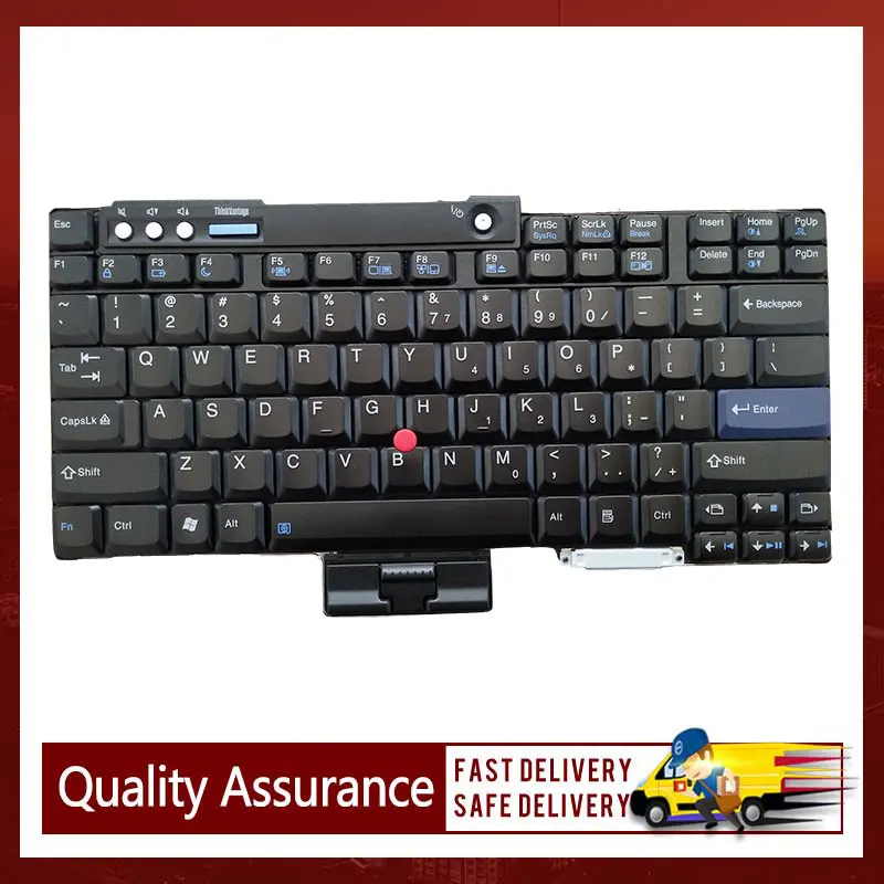 Teclado de ordenador portátil para Lenovo ThinkPad T60, T60P, T61, R60E, R61I, Z60, T400, R400, W500, negro de EE. UU.